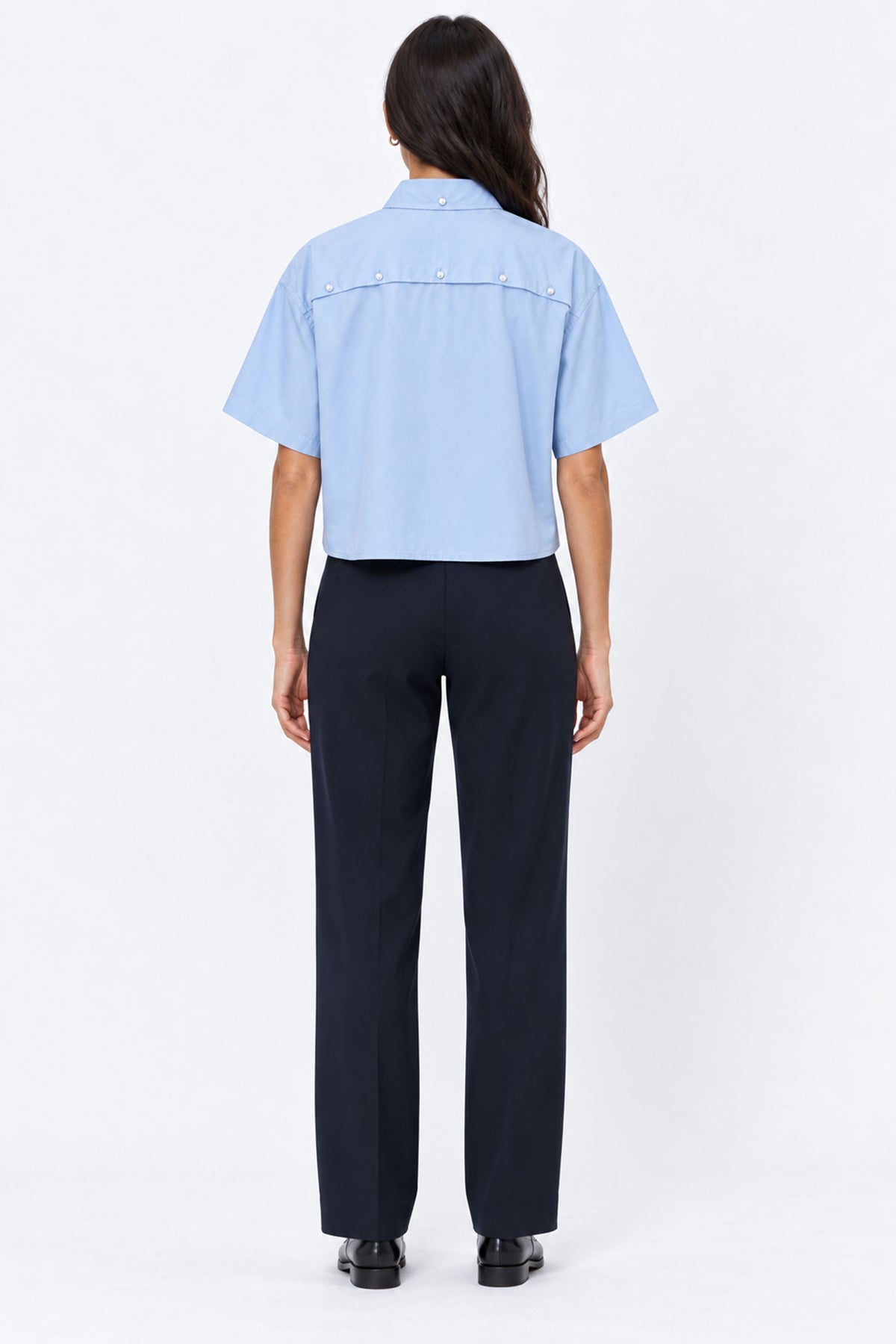 Alba Cropped Short Sleeve Women Shirt