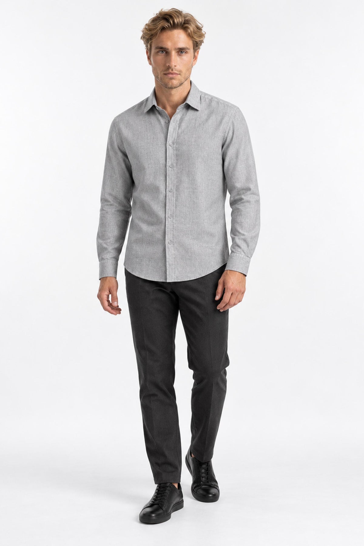 Luciano Pure Linen Long-Sleeve Shirt
