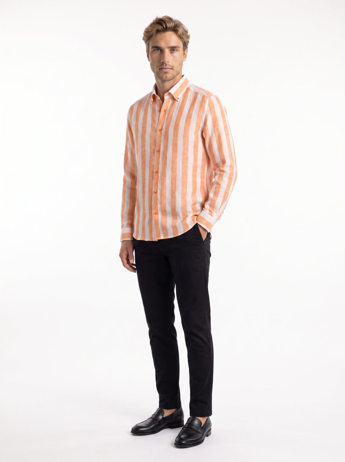 Soprano Bold Striped Long Sleeve Shirt