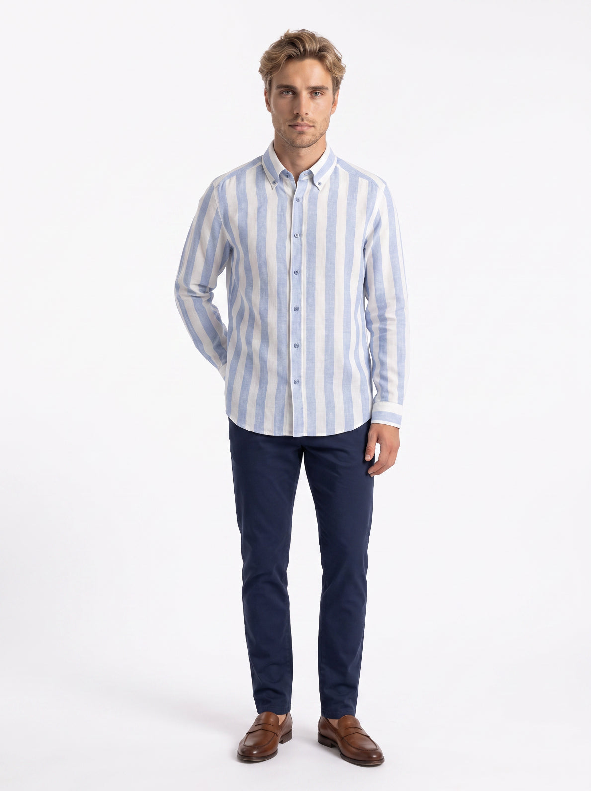 Soprano Bold Striped Long Sleeve Shirt