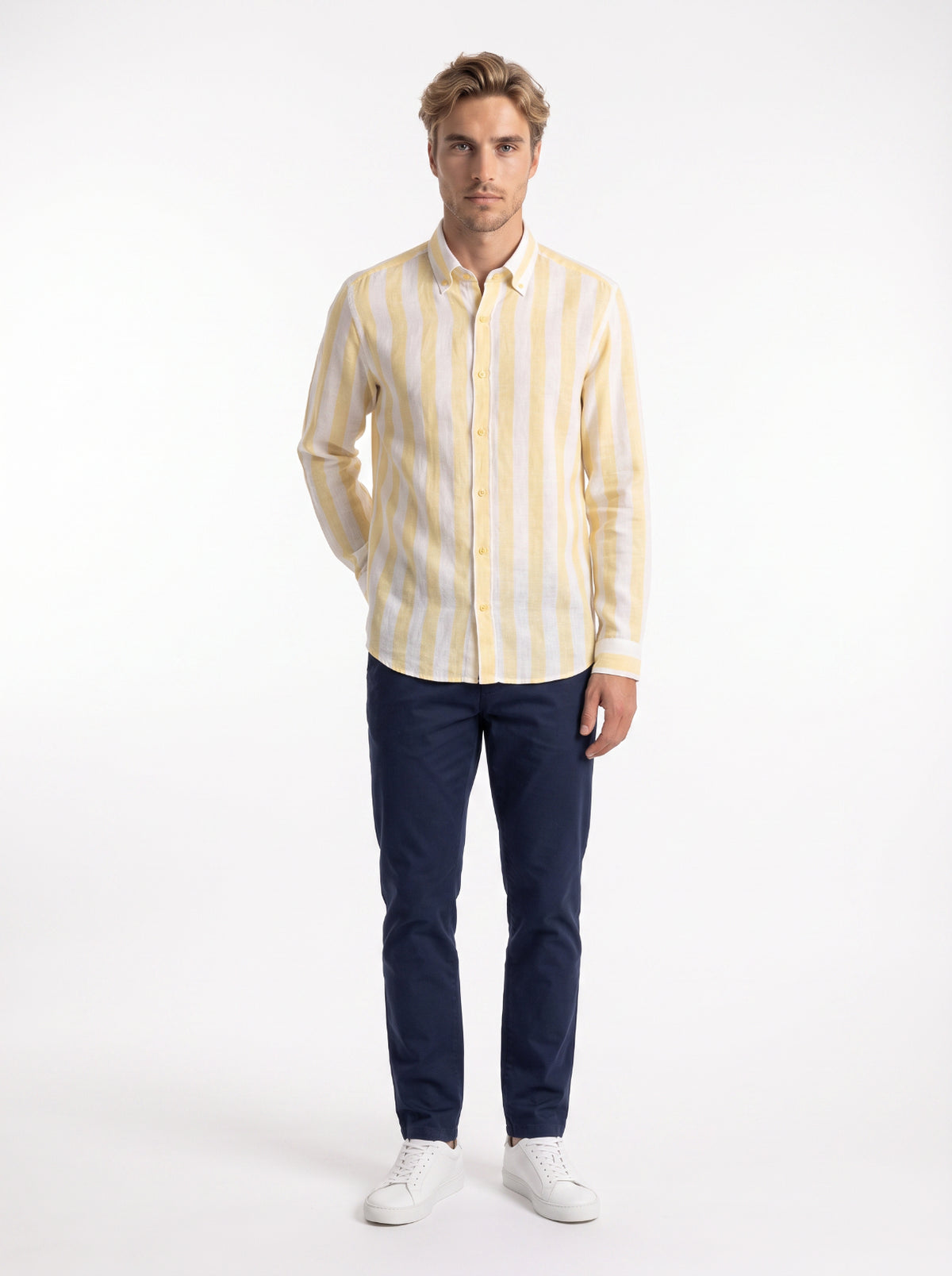 Soprano Bold Striped Long Sleeve Shirt