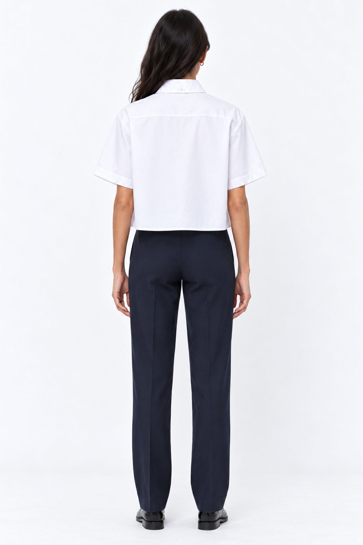 Clara Cropped Short Sleeve Women Shirt With Pocket