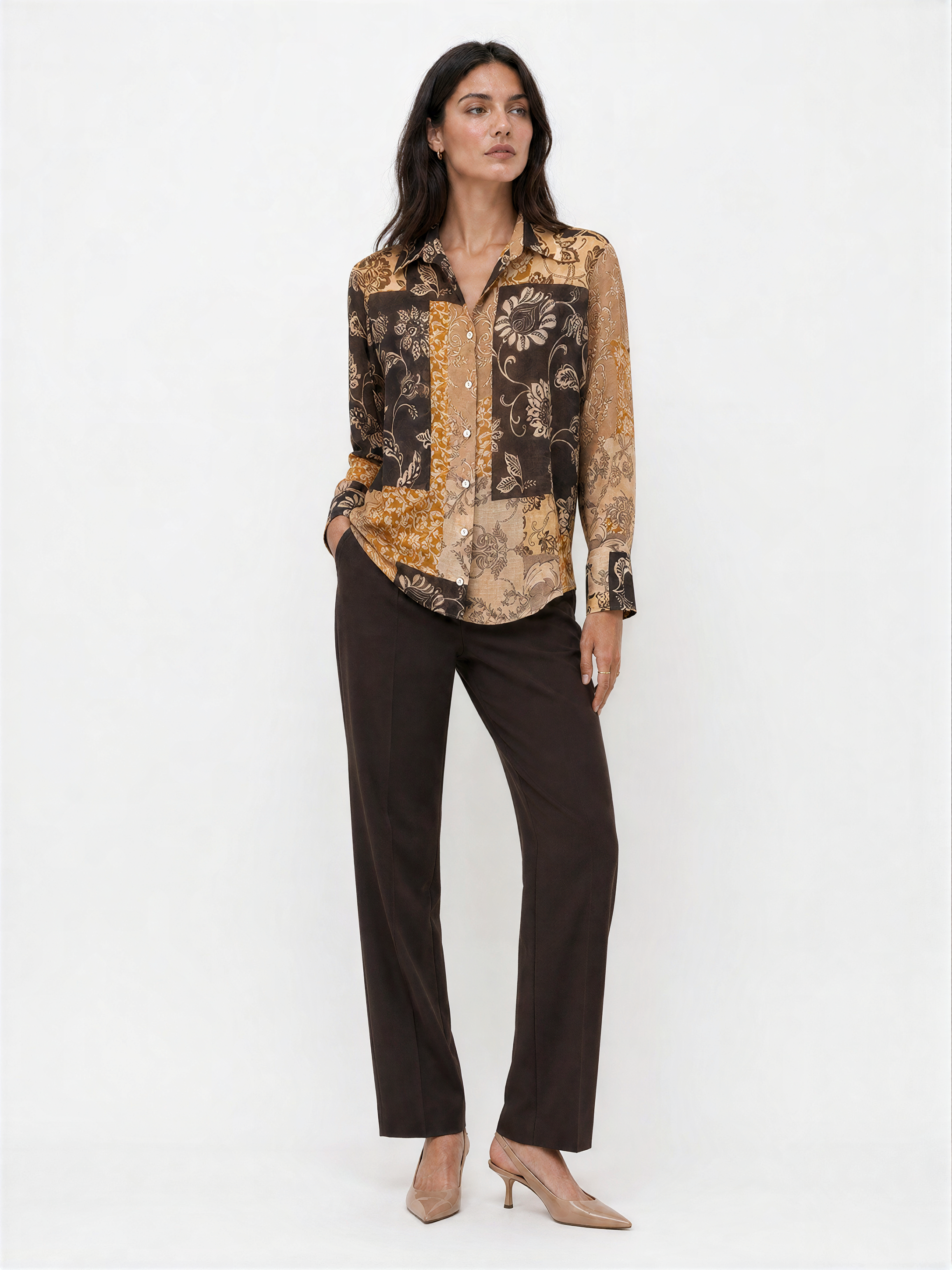 Valeria Paisley Patchwork Women Shirt