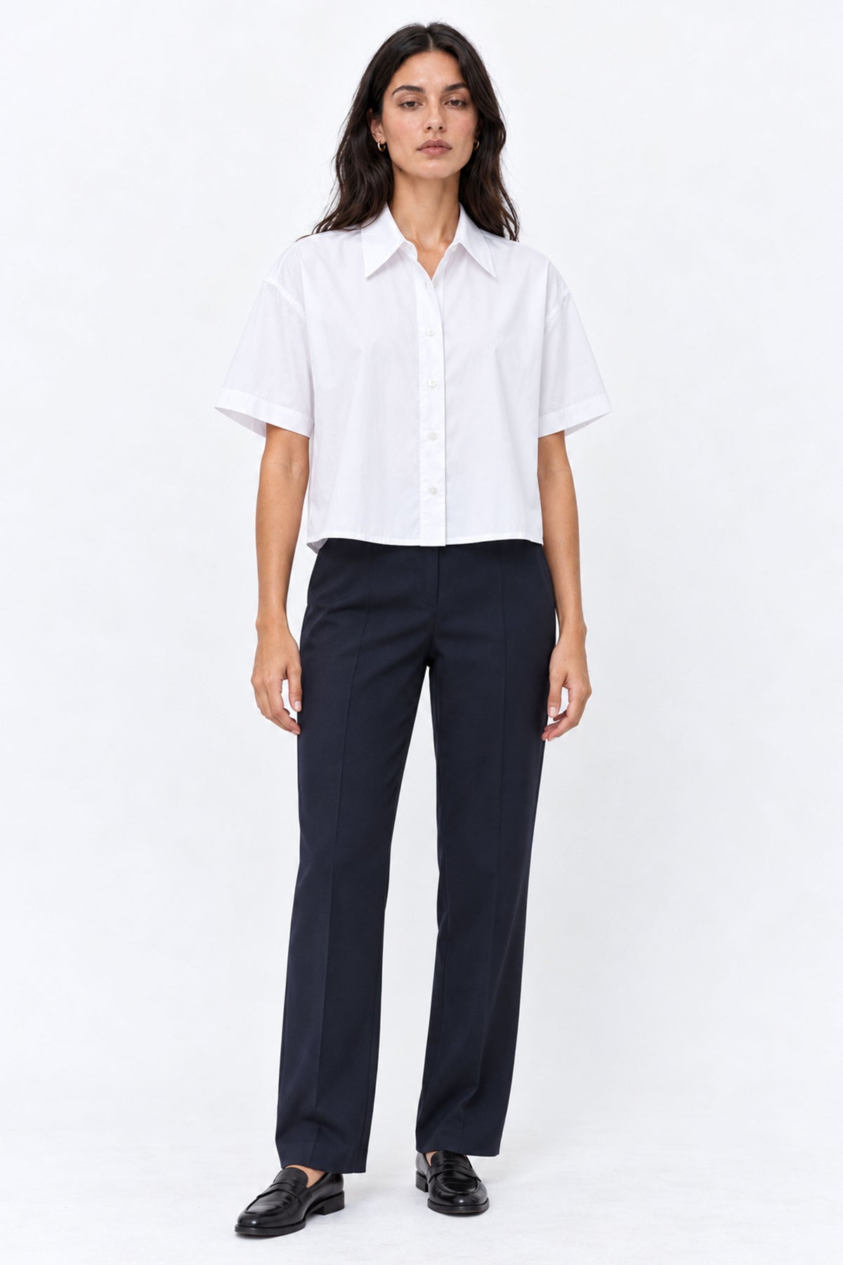 Alba Cropped Short Sleeve Women Shirt