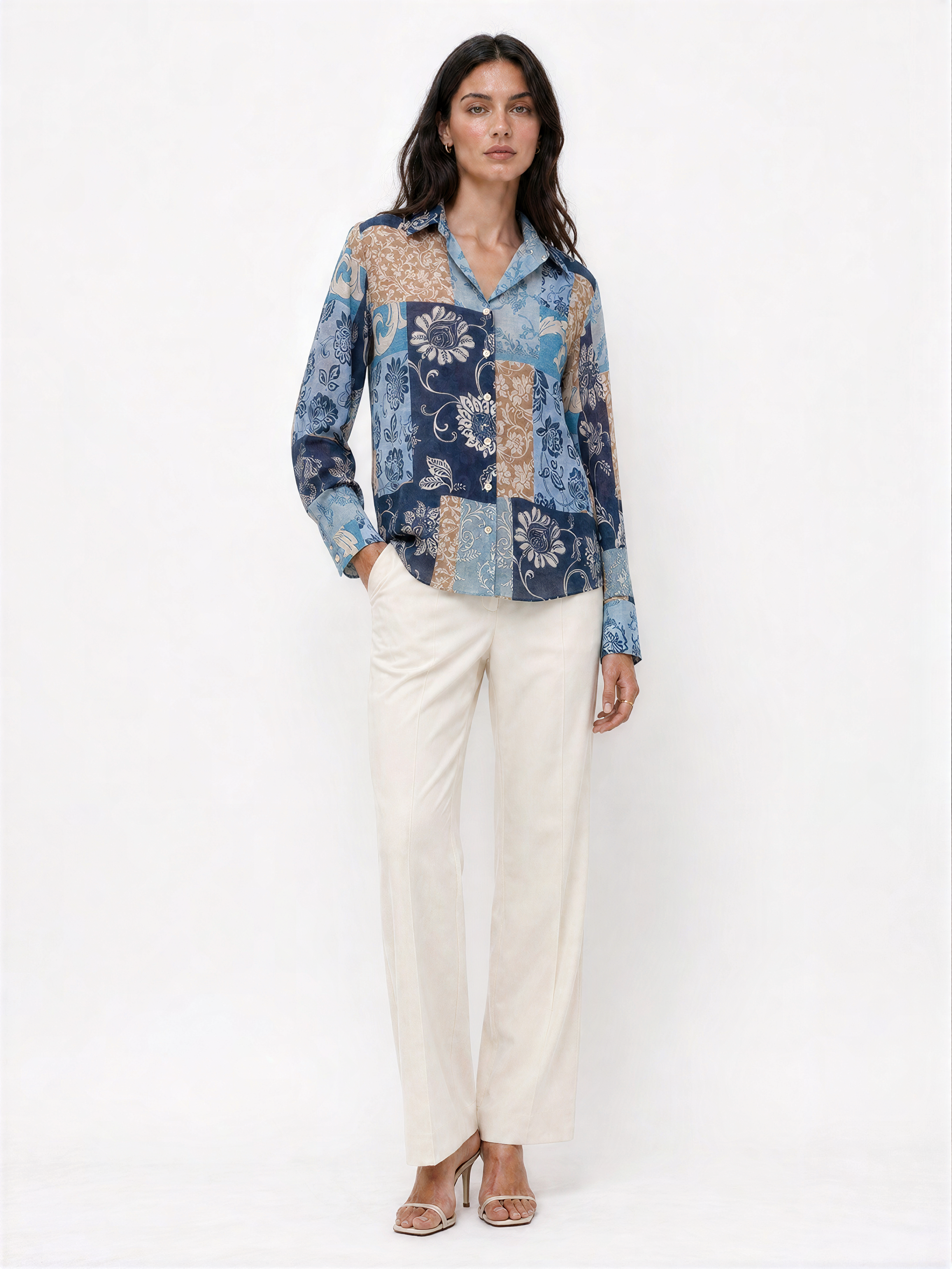 Valeria Paisley Patchwork Women Shirt