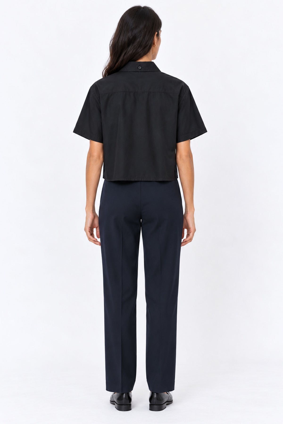 Clara Cropped Short Sleeve Women Shirt With Pocket