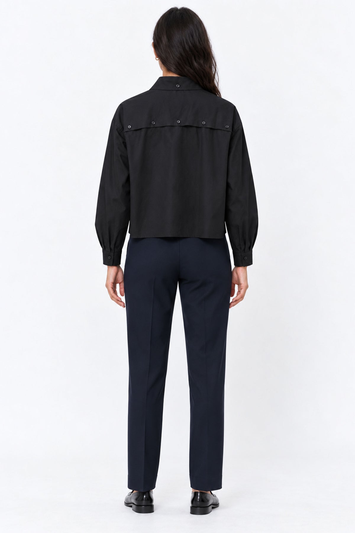 Sofia Cropped Long Sleeve Women Shirt