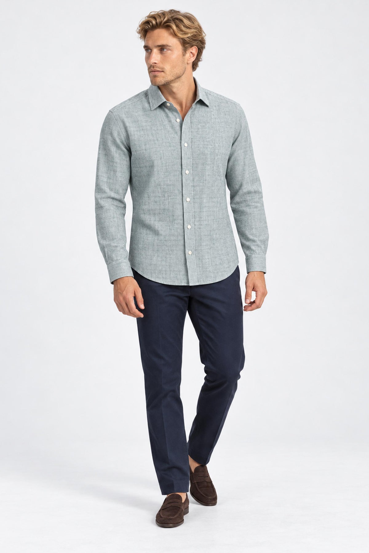 Olivier Pure Linen Long-Sleeve Shirt
