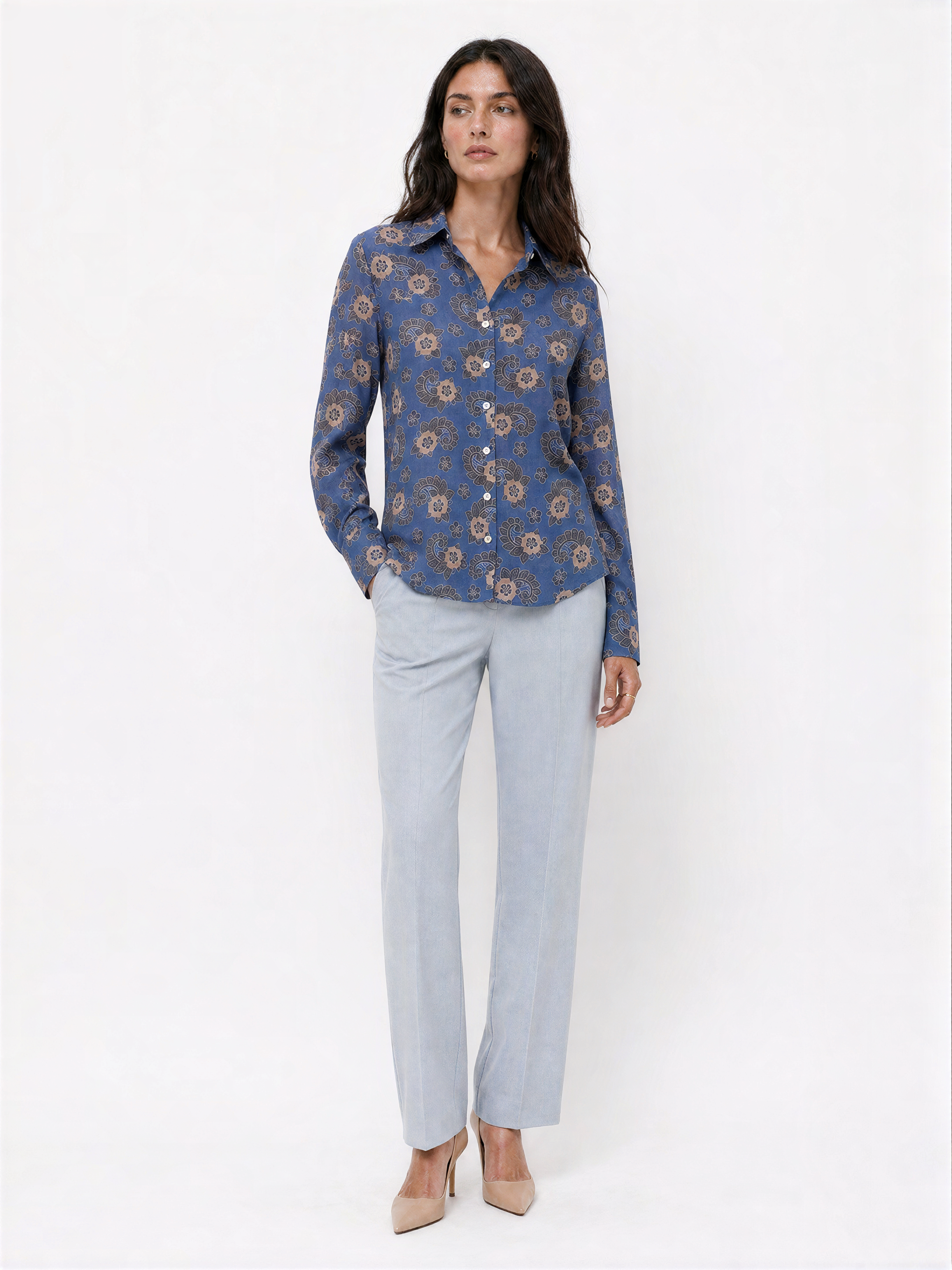 Francesca Floral Print Women Shirt