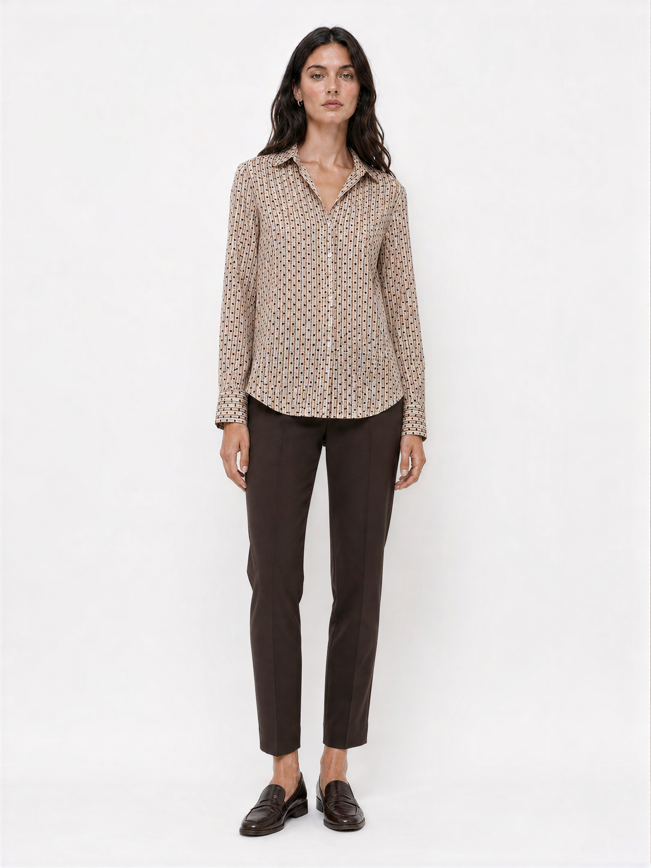 Livia Micro Print Women Shirt
