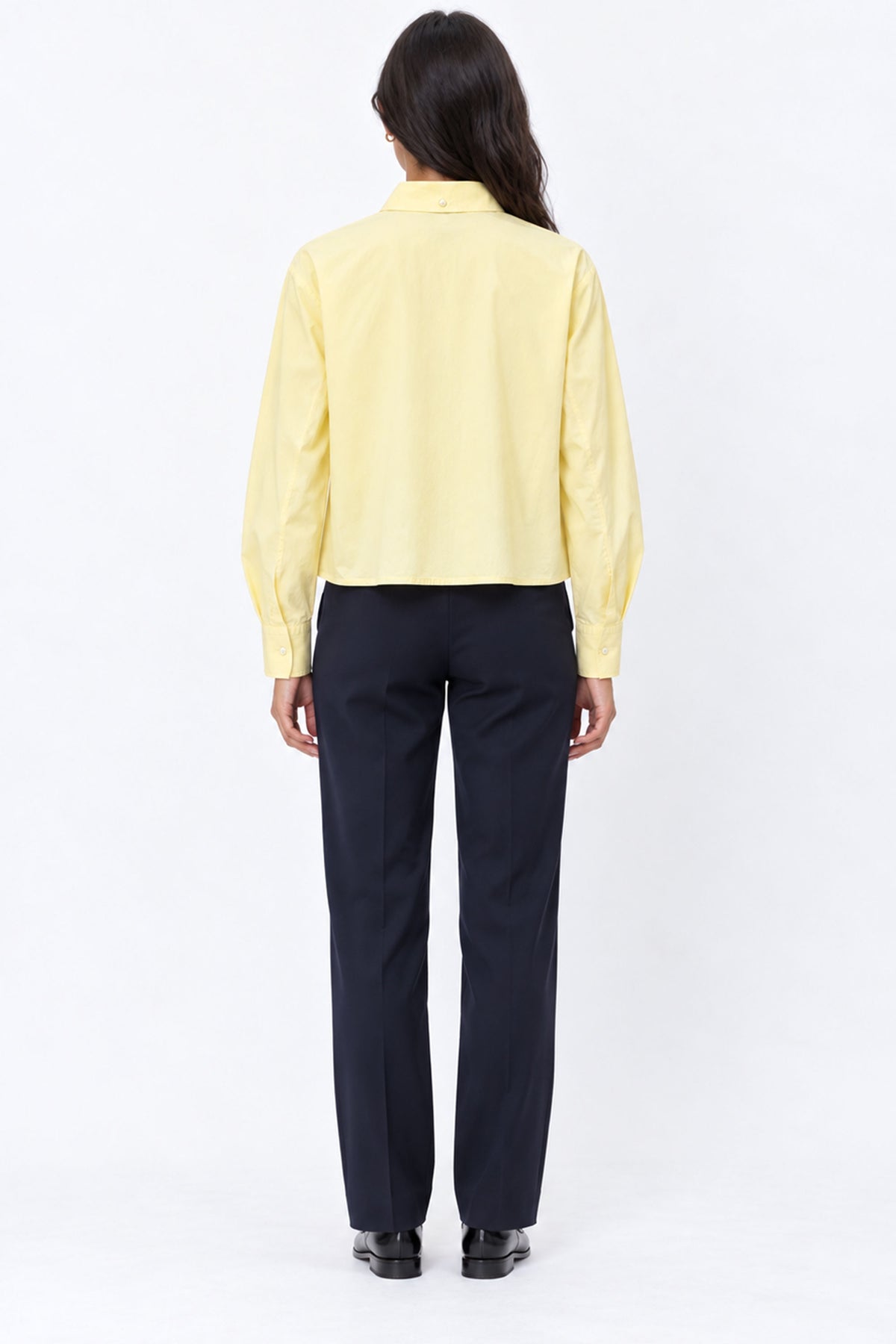 Lucia Cropped Long Sleeve Women Shirt With Pocket