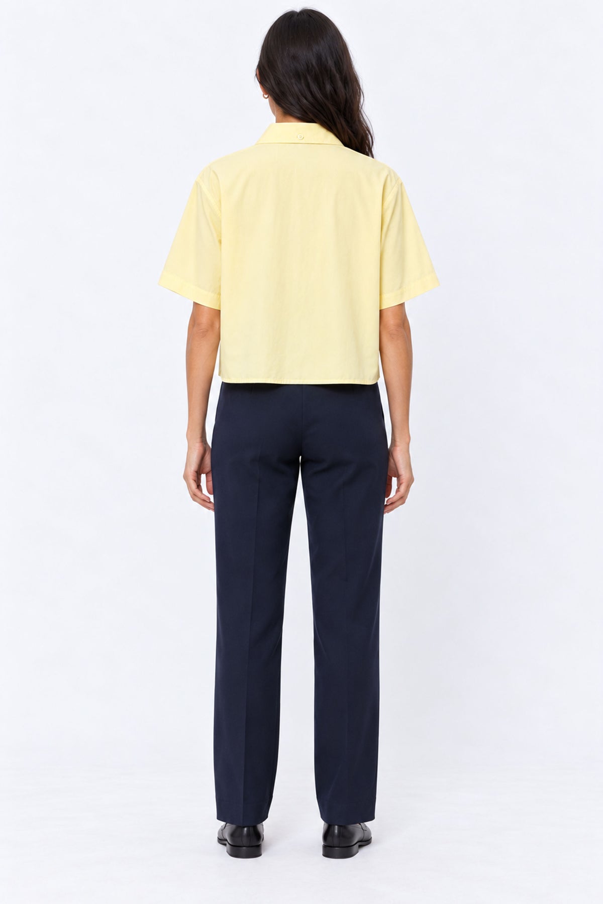 Clara Cropped Short Sleeve Women Shirt With Pocket