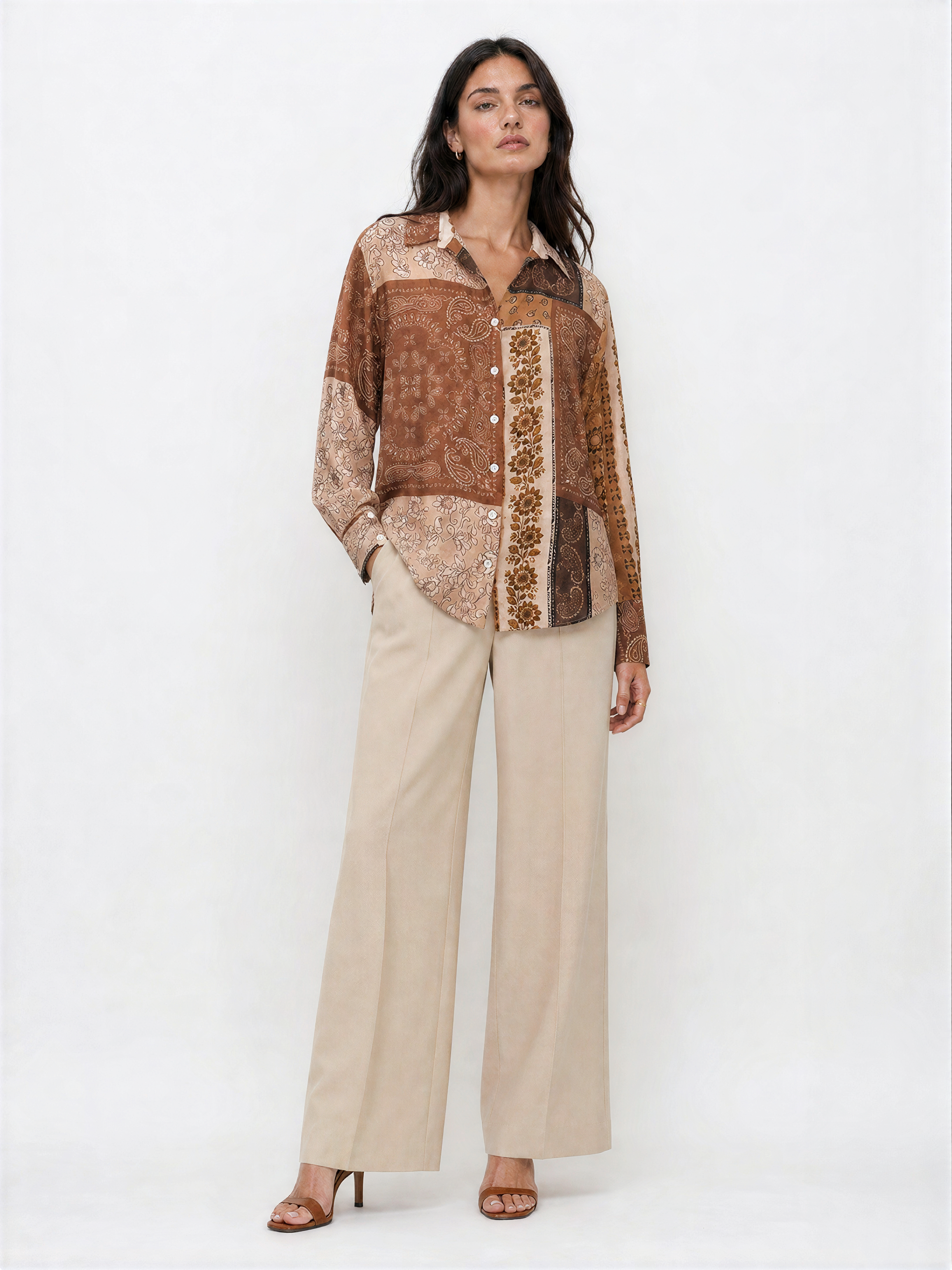 Vittoria Patchwork Paisley Women Shirt