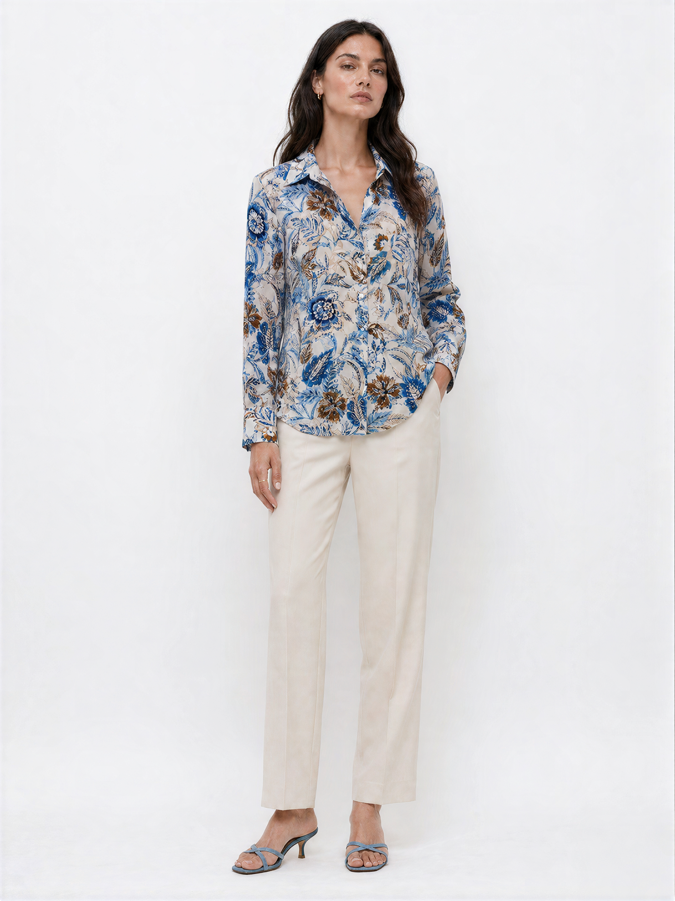 Claudia Botanical Print Women Shirt