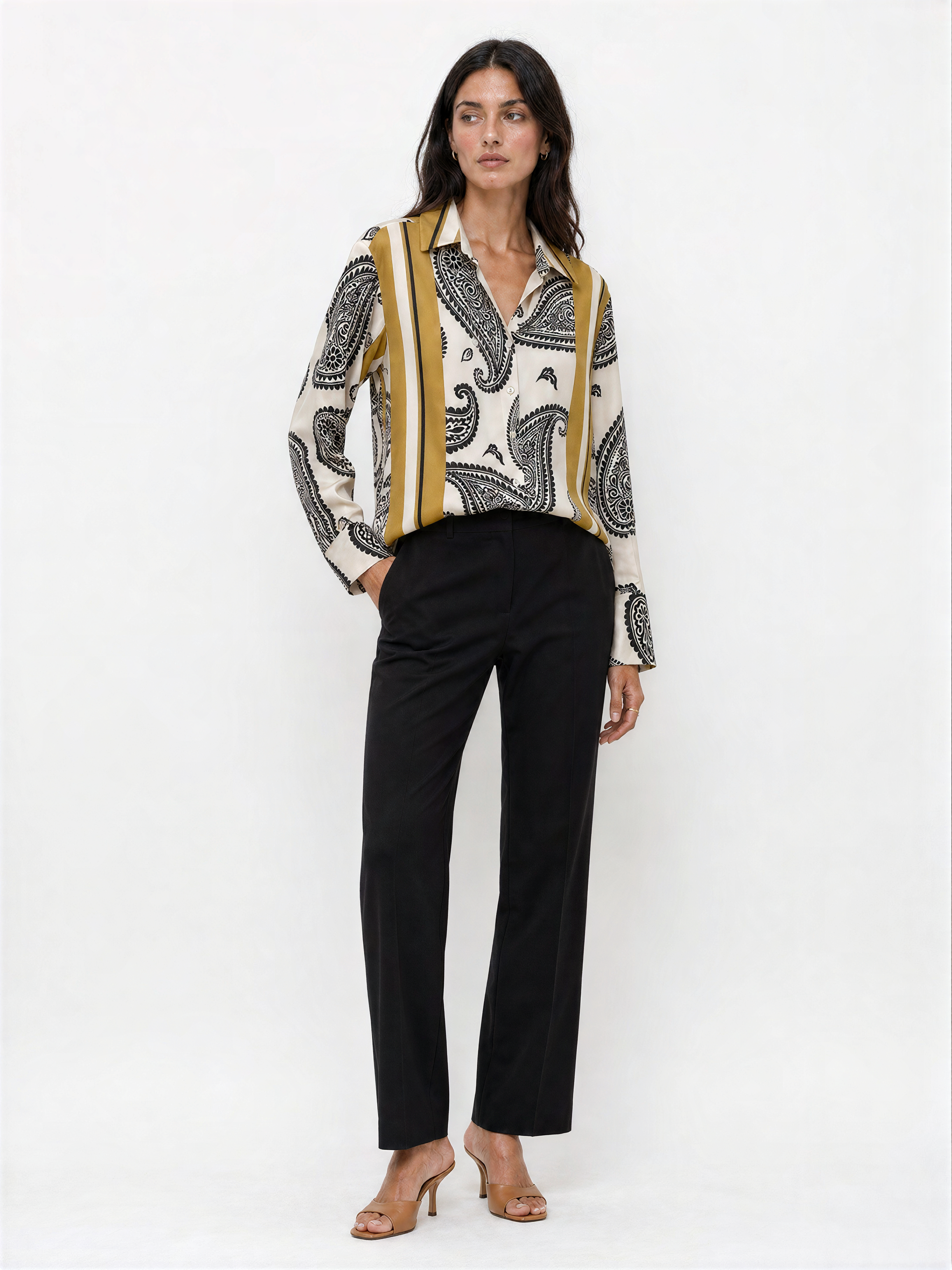 Aurora Paisley Print Women Shirt