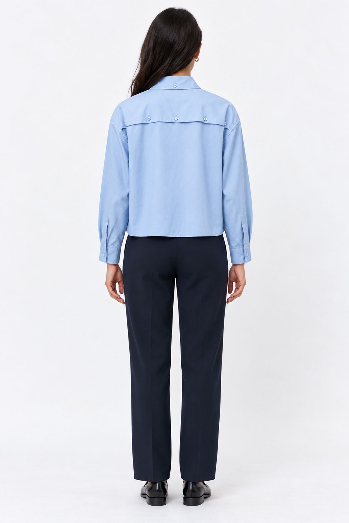 Sofia Cropped Long Sleeve Women Shirt