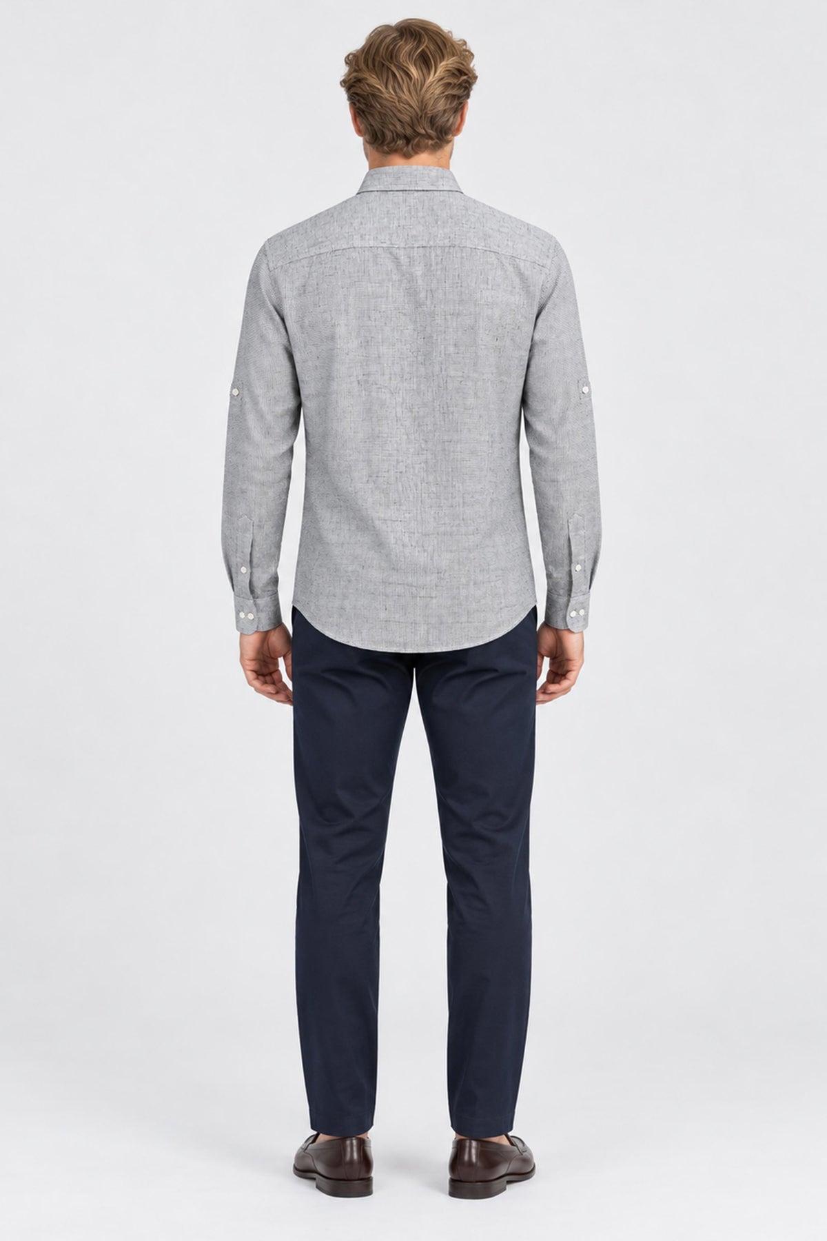 Clement Roll-Tab Long-Sleeve Pure Linen Shirt