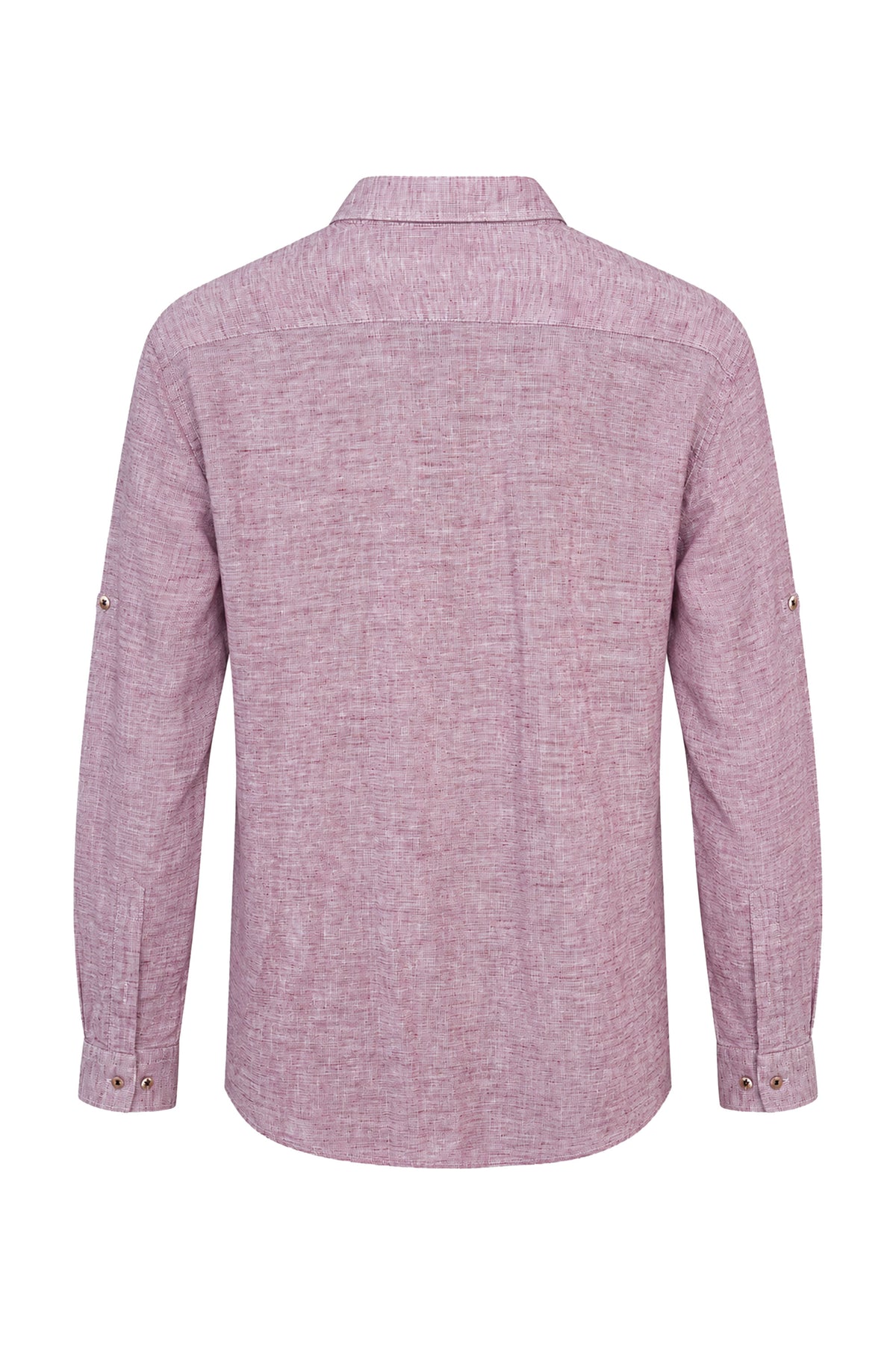 Adrien Roll-Tab Long-Sleeve Pure Linen Shirt