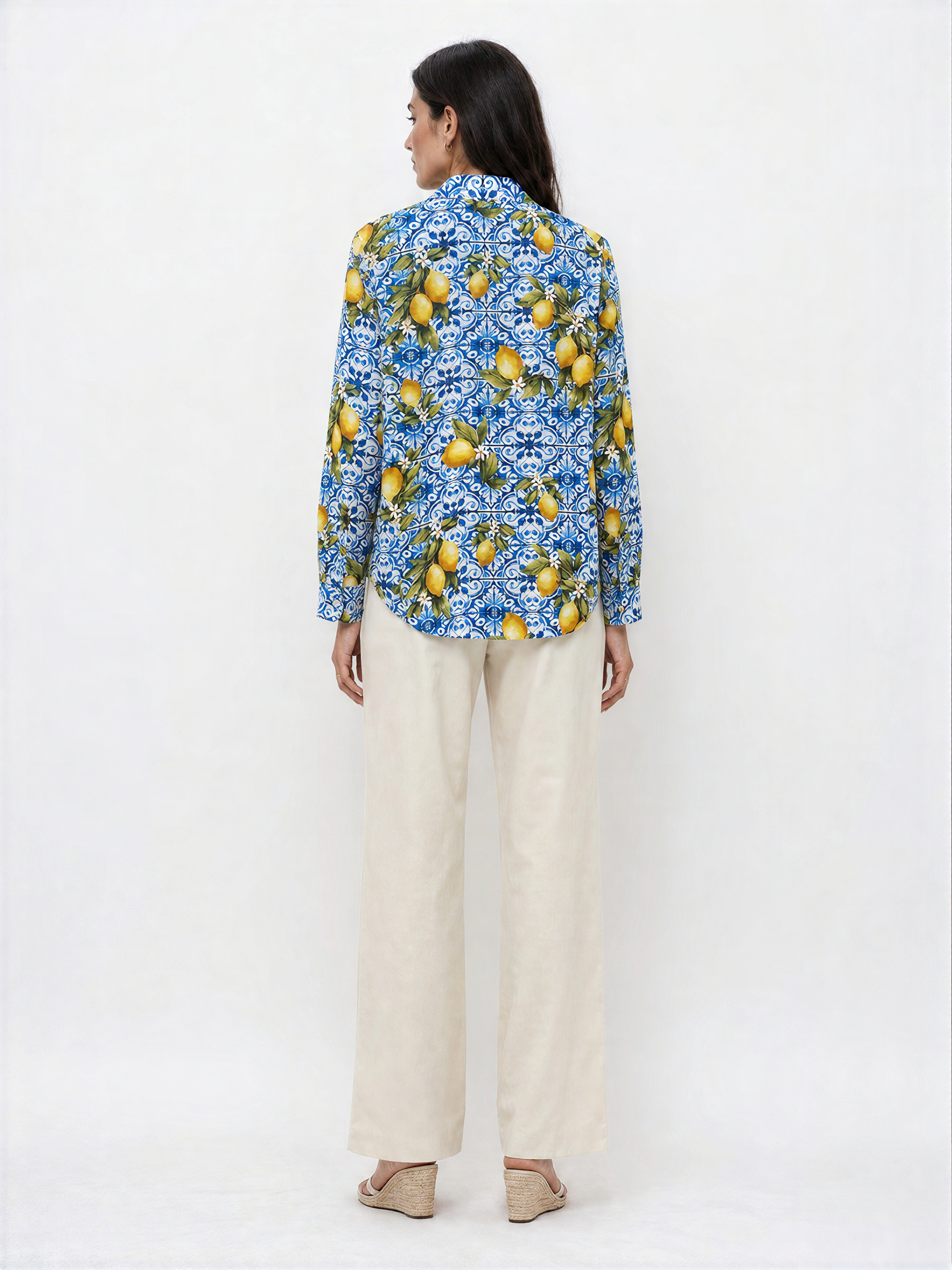 Elena Floral Print Button-Up Women Shirt
