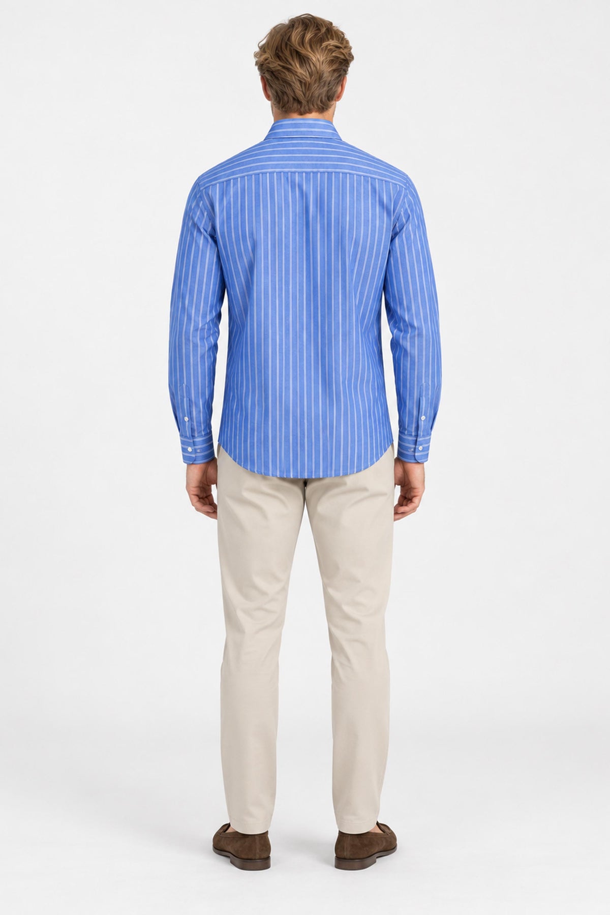 Etienne Striped Long-Sleeve Cotton Shirt