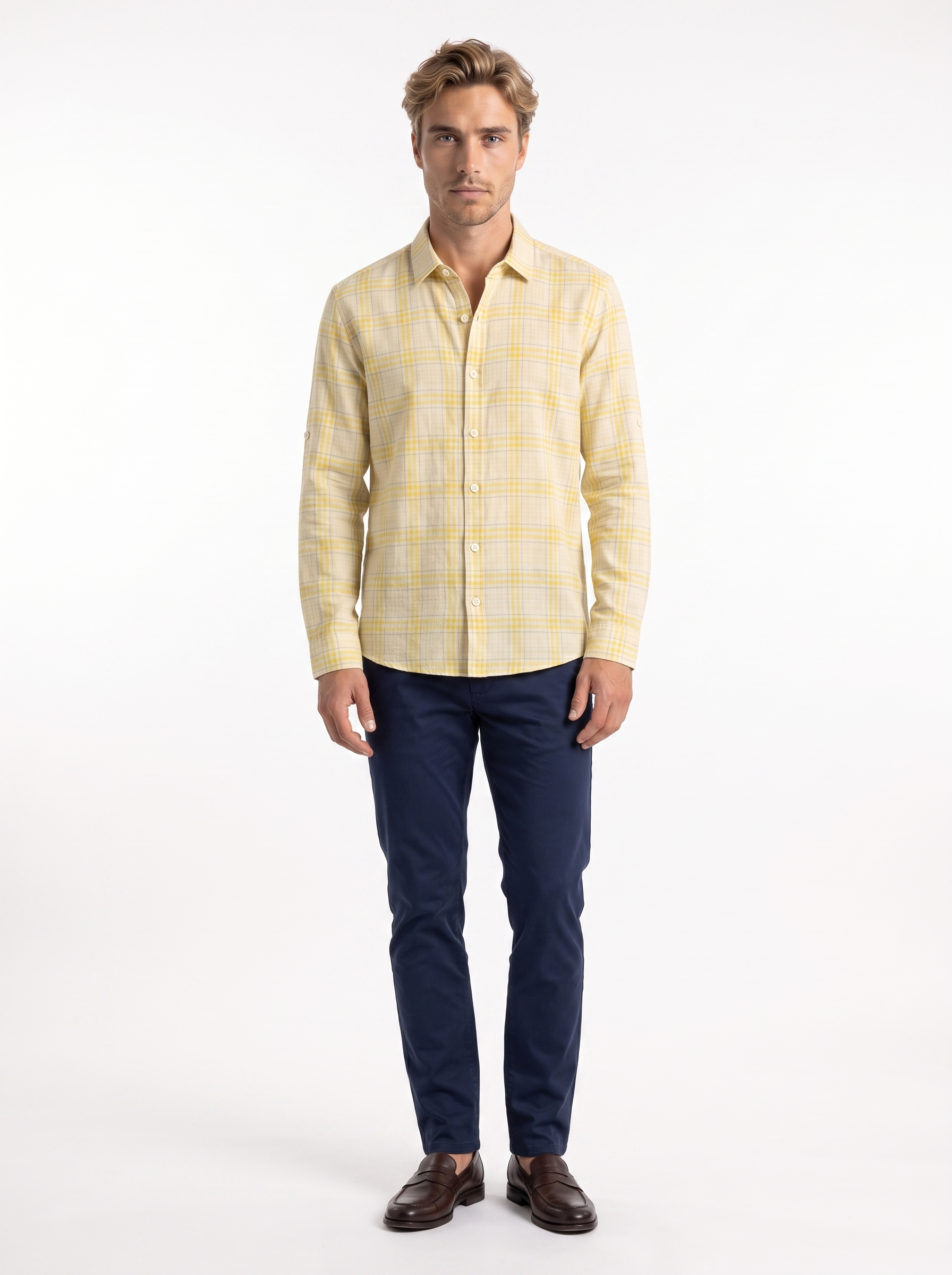 Giovanni Plaid Button-Up Shirt