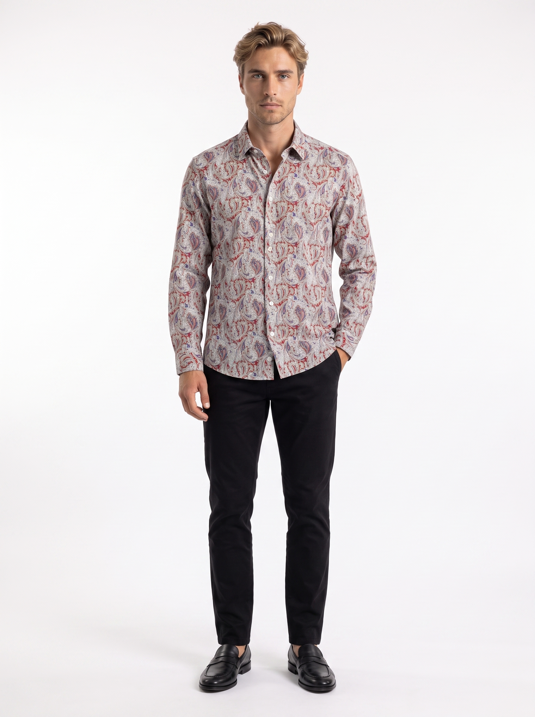 Leonardo Paisley Button-Up Shirt