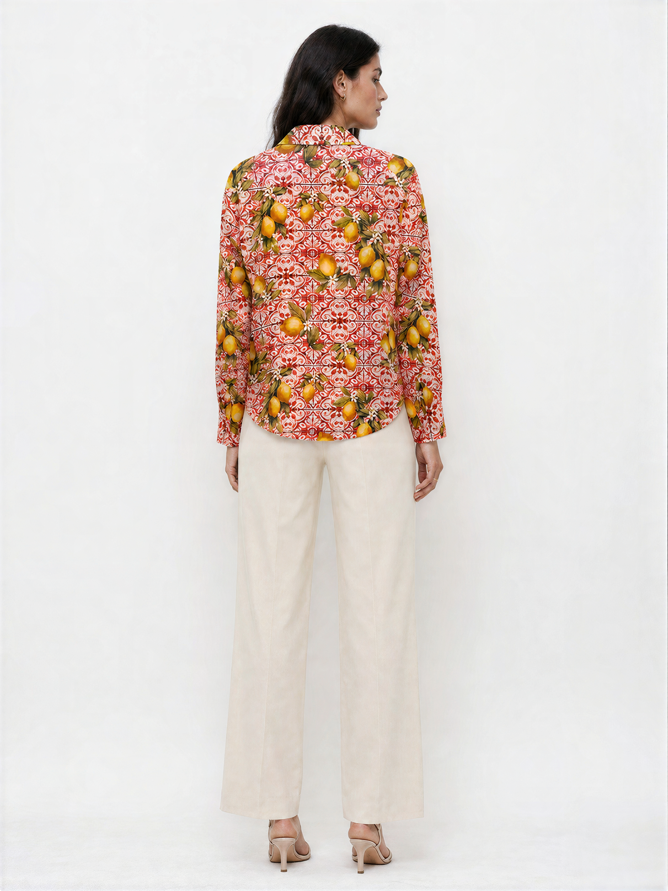 Elena Floral Print Button-Up Women Shirt