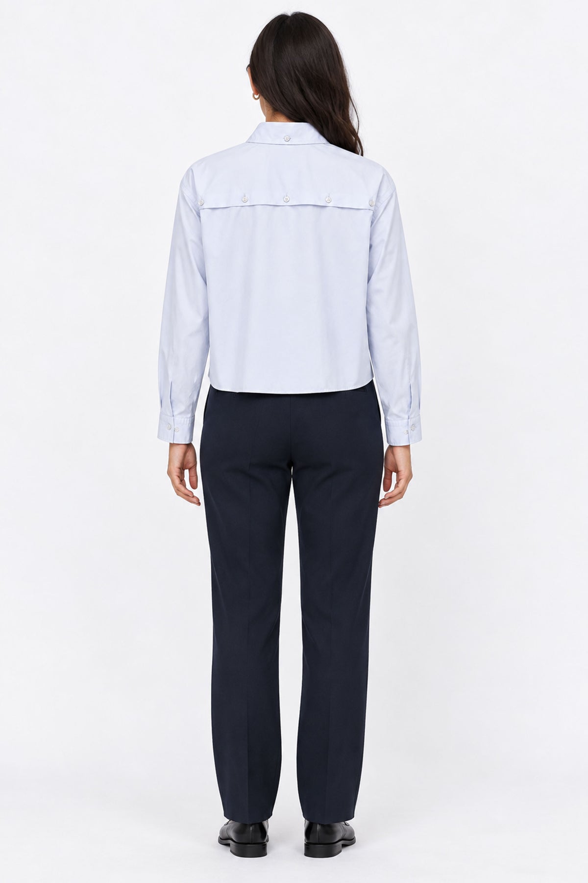 Sofia Cropped Long Sleeve Women Shirt