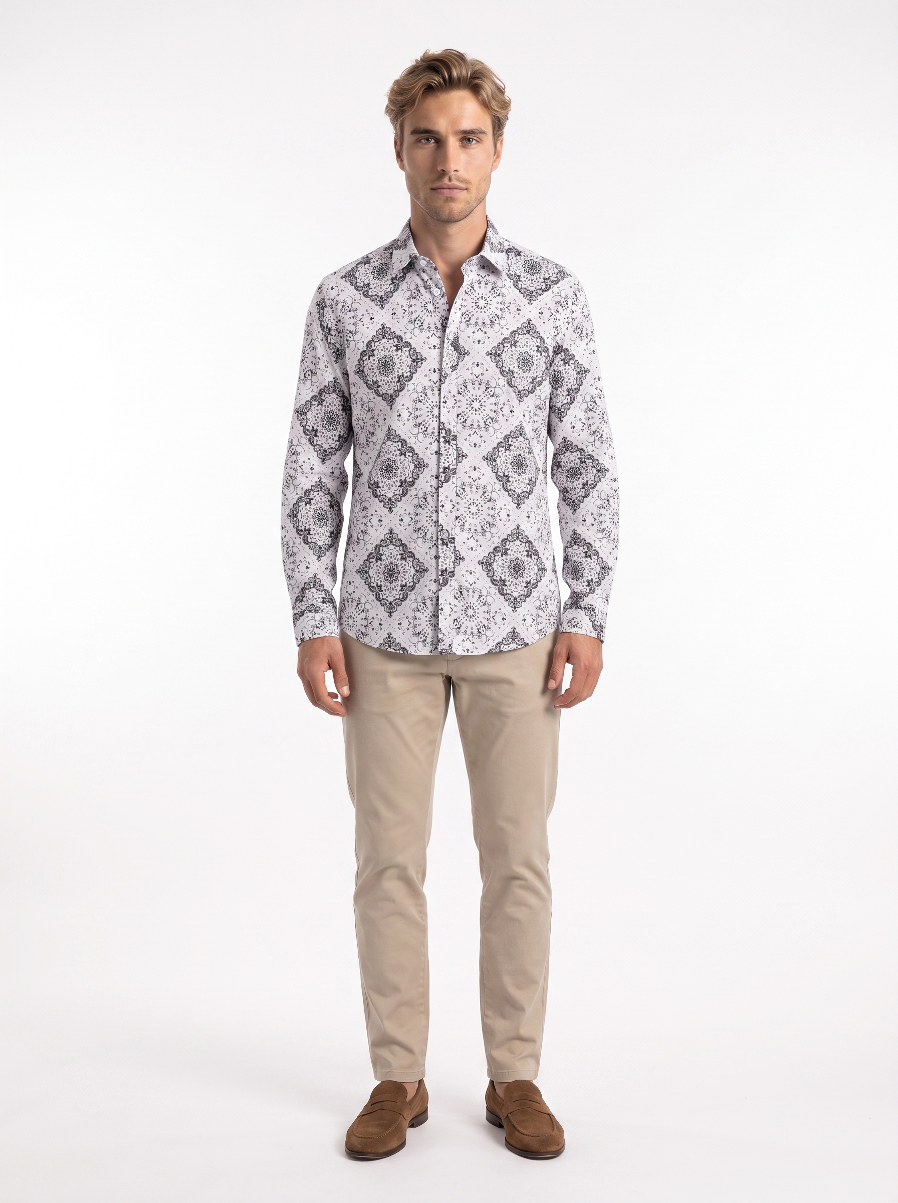 Gabriele Geometric Print Shirt