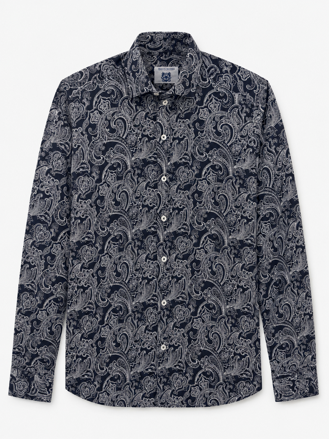 Nicolò Ornate Print Button-Up Shirt