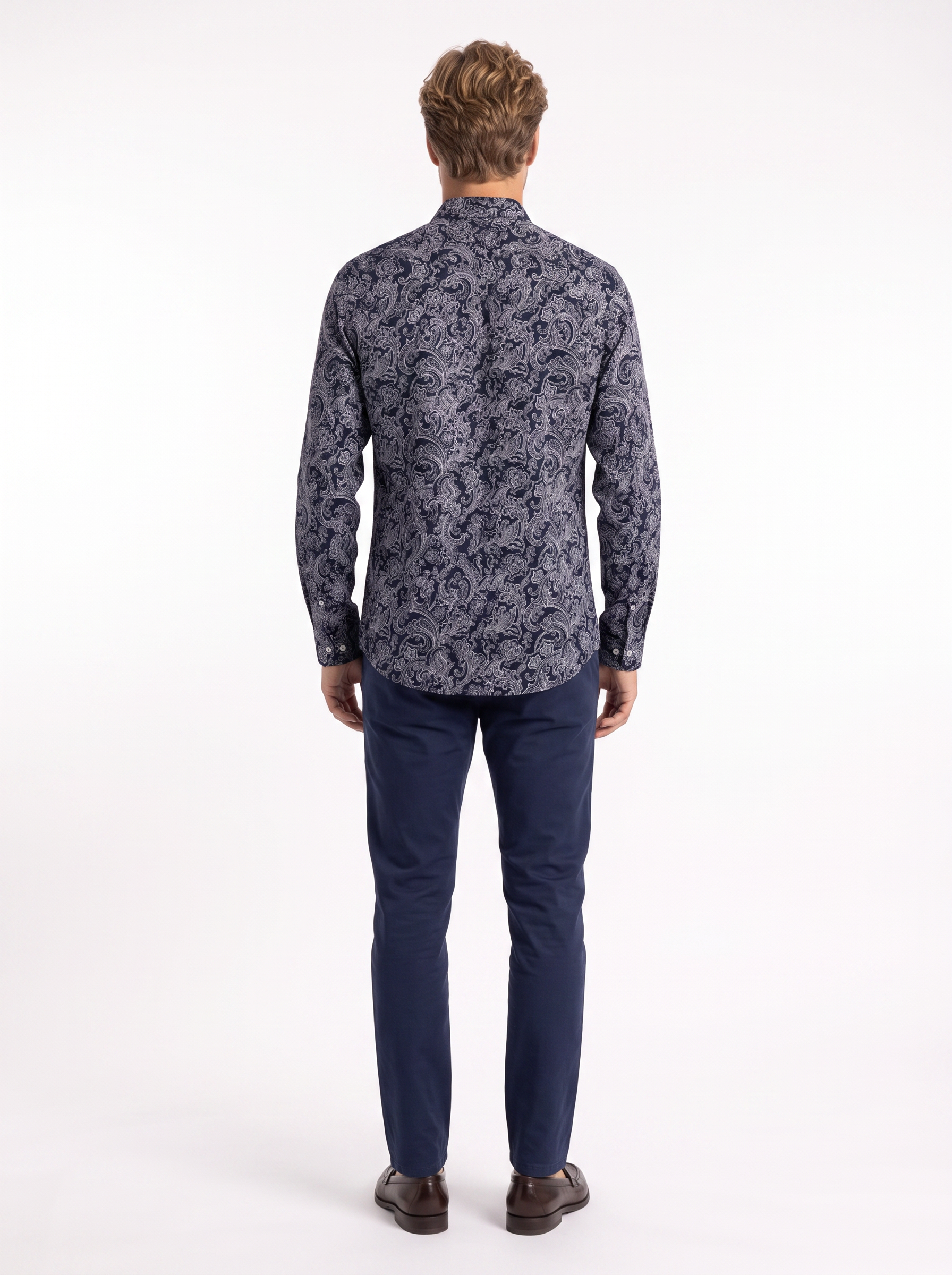 Nicolò Ornate Print Button-Up Shirt