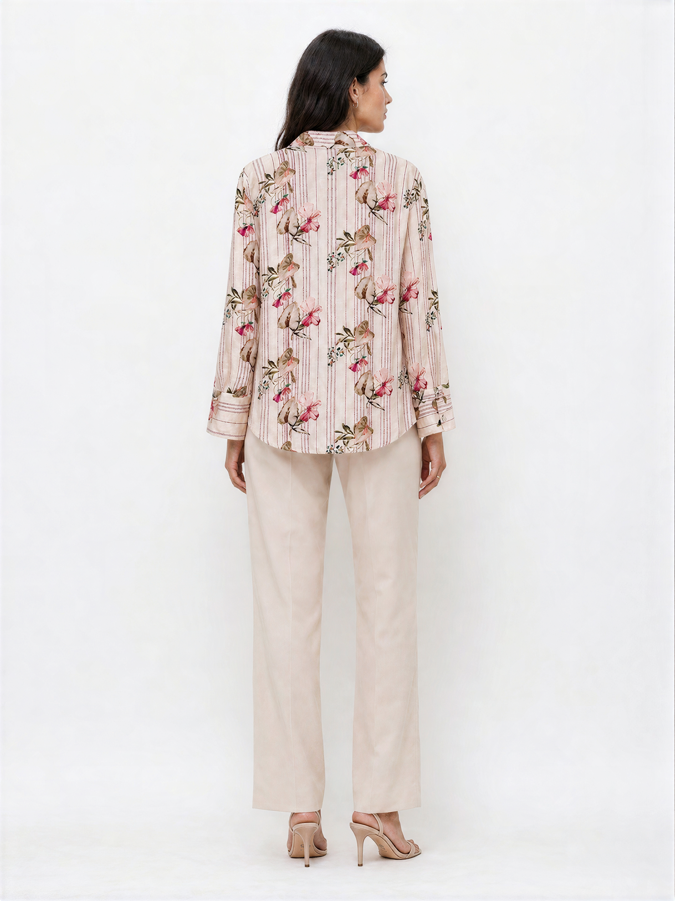 Beatrice Floral Print Button-Up Women Shirt
