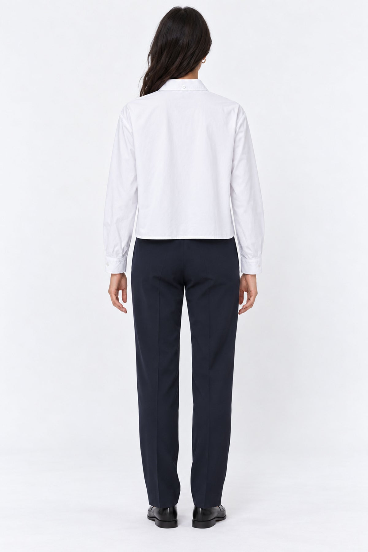 Lucia Cropped Long Sleeve Women Shirt With Pocket