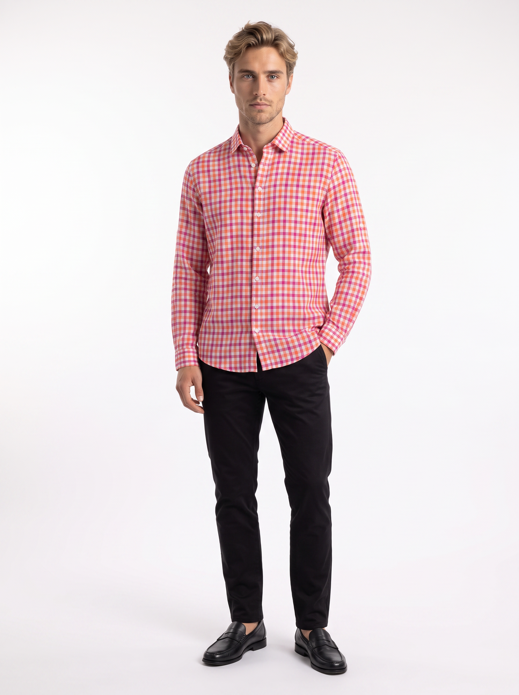 Tommaso Gingham Button-Up Shirt