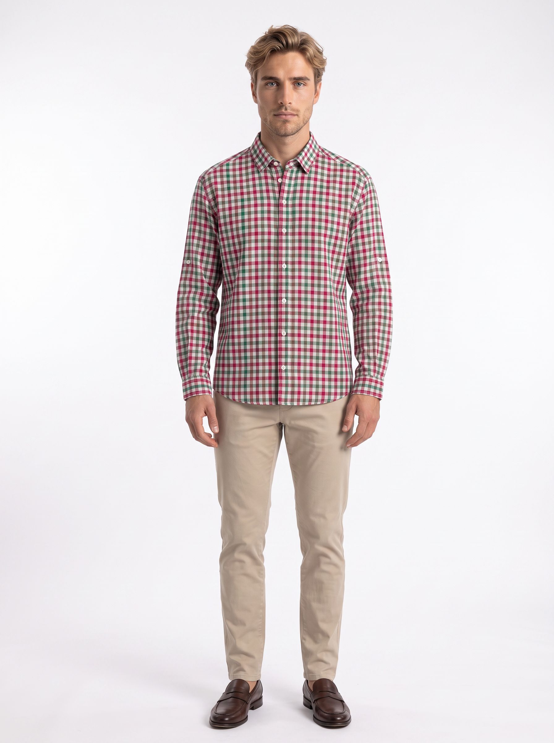 Tommaso Gingham Button-Up Shirt