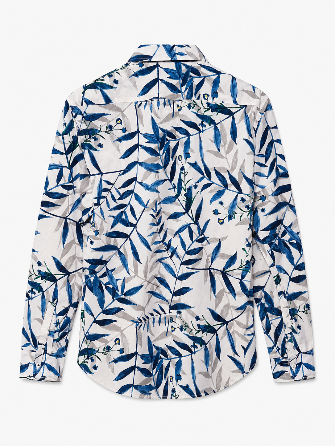 Dario Leaf Print Button-Up Shirt