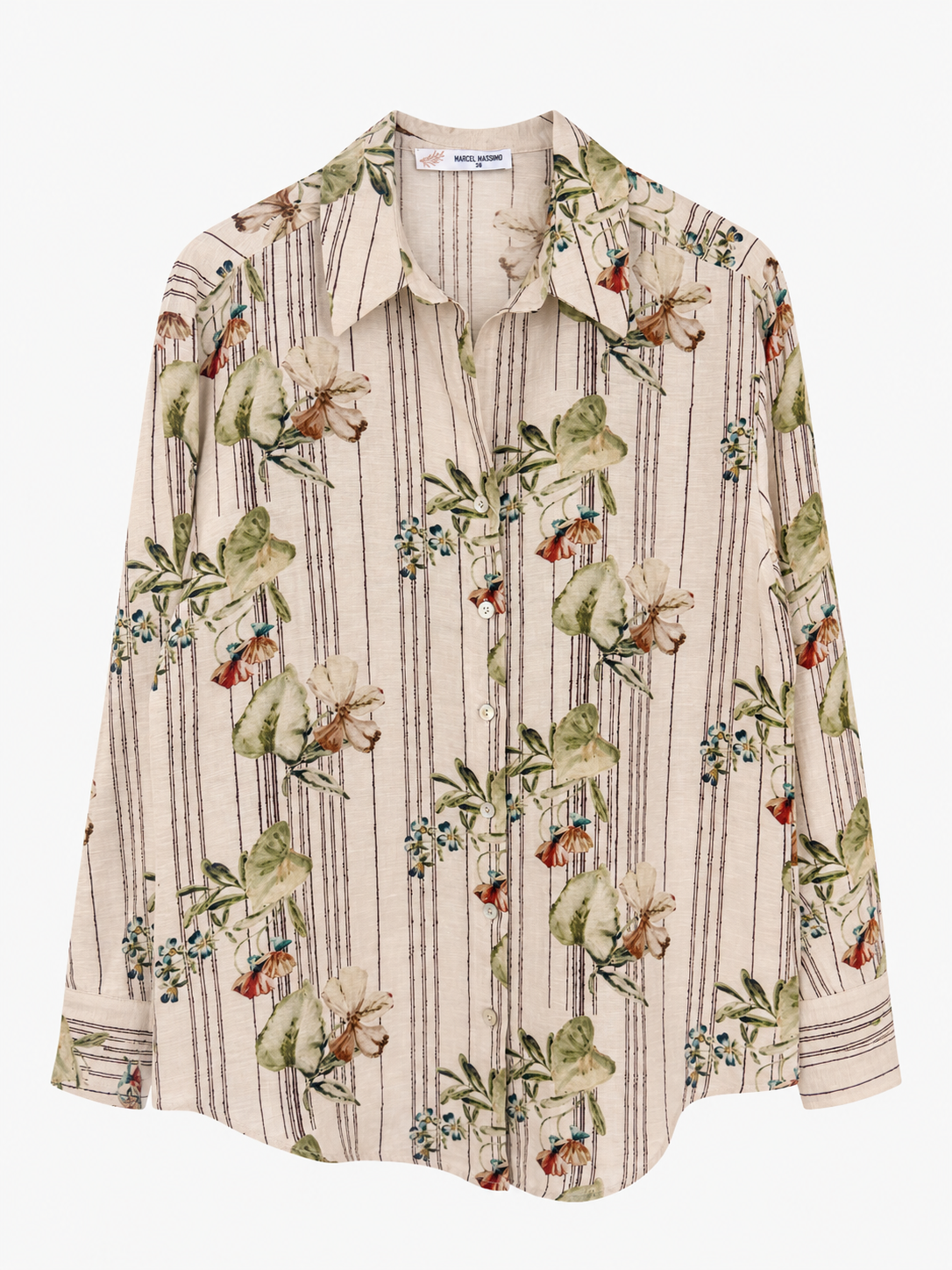 Beatrice Floral Print Button-Up Women Shirt