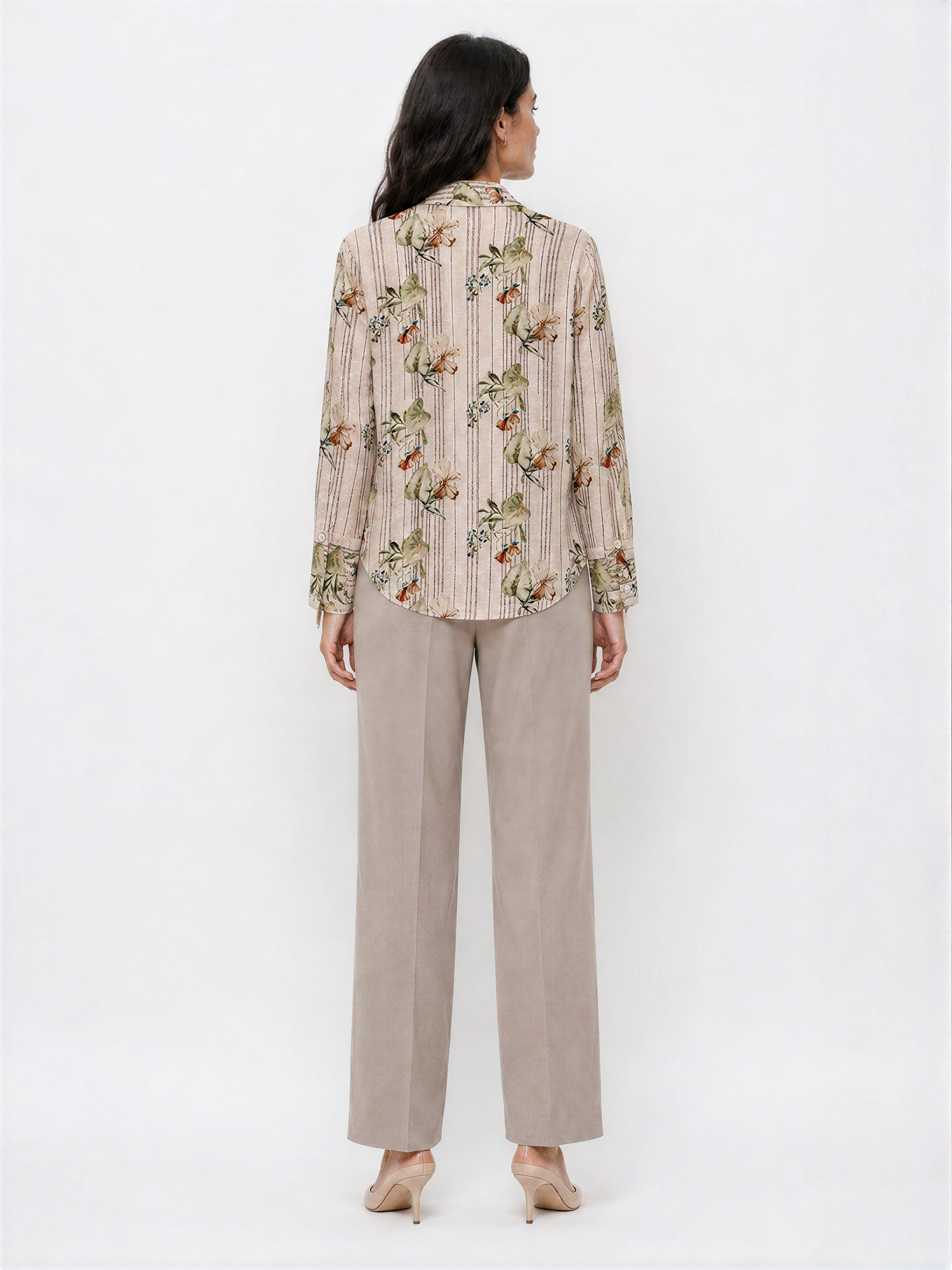 Beatrice Floral Print Button-Up Women Shirt
