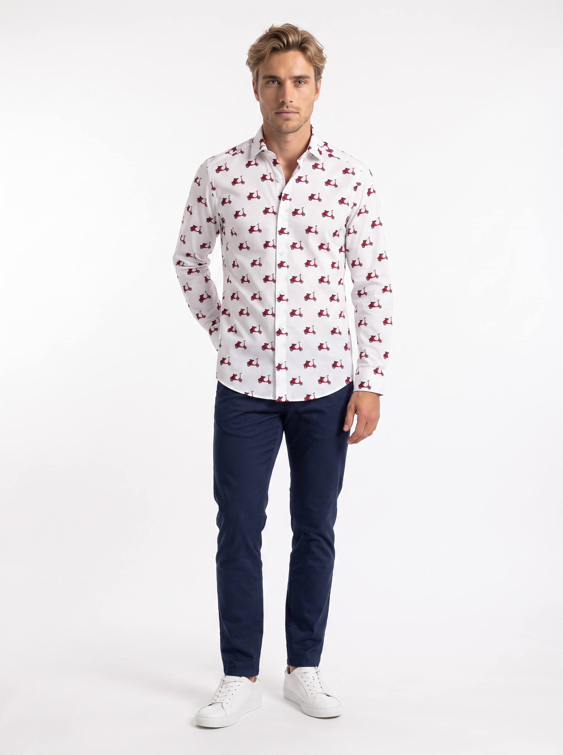 Pietro Mini Print Button-Up Shirt