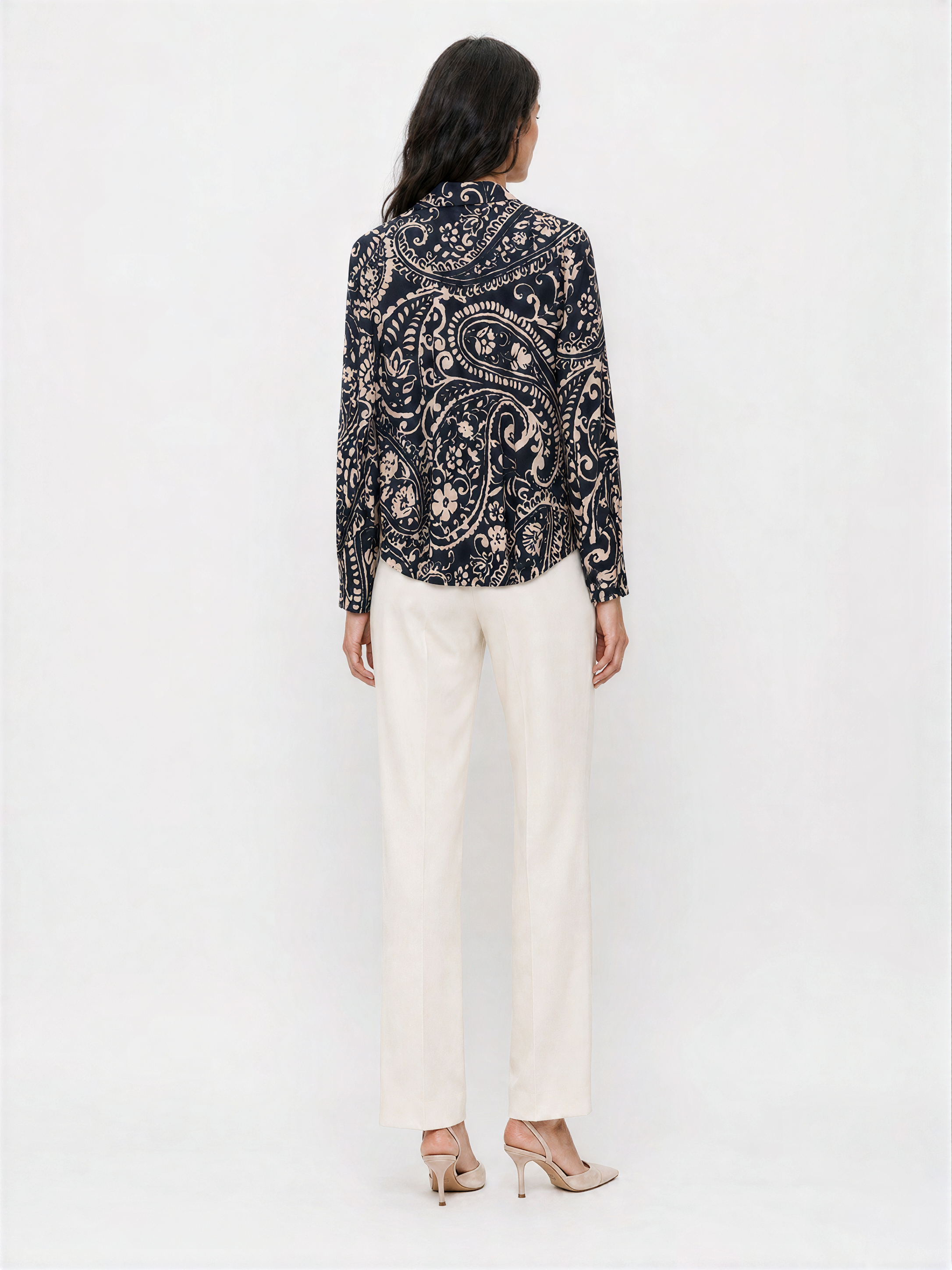 Isabella Baroque Print Women Shirt