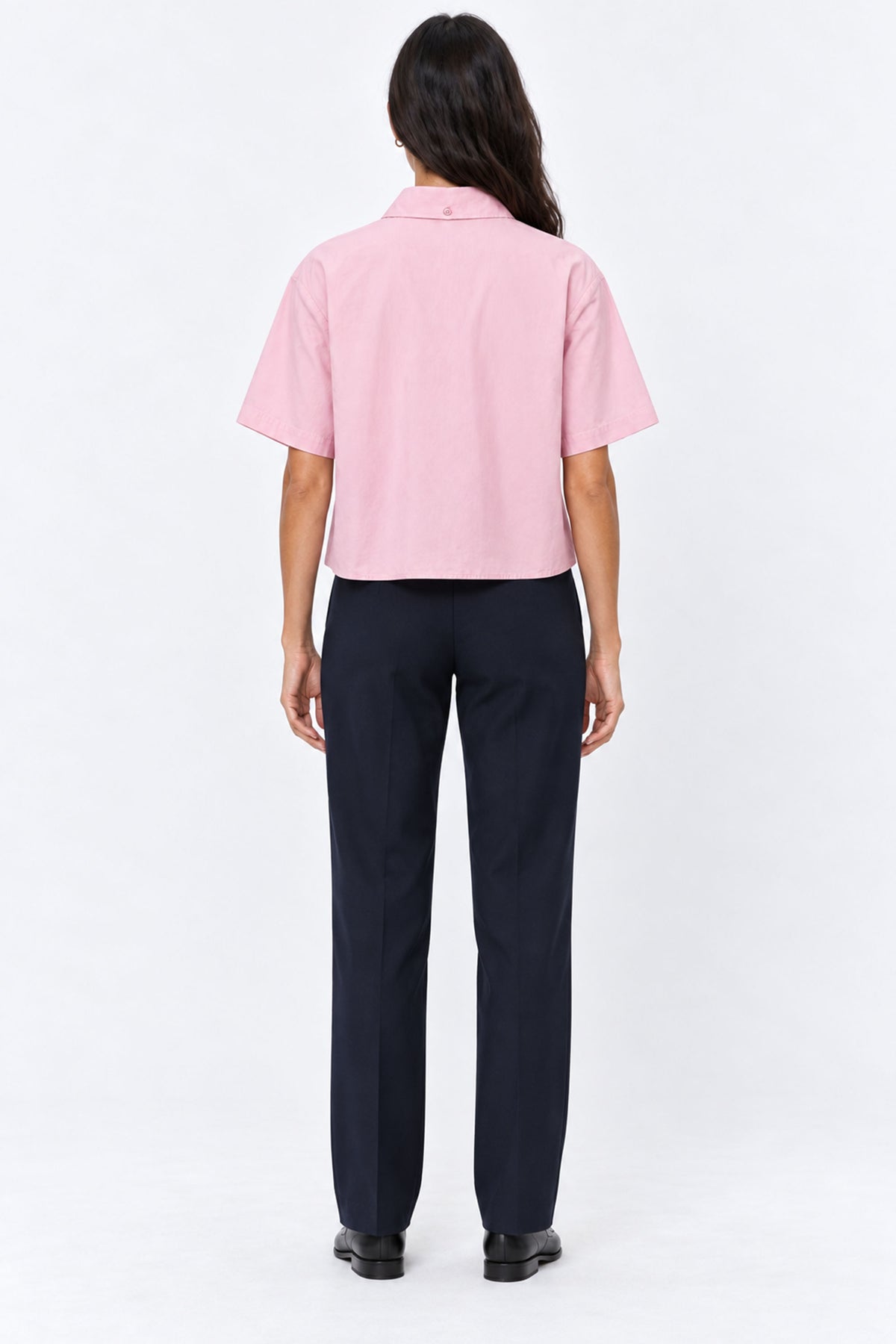 Clara Cropped Short Sleeve Women Shirt With Pocket