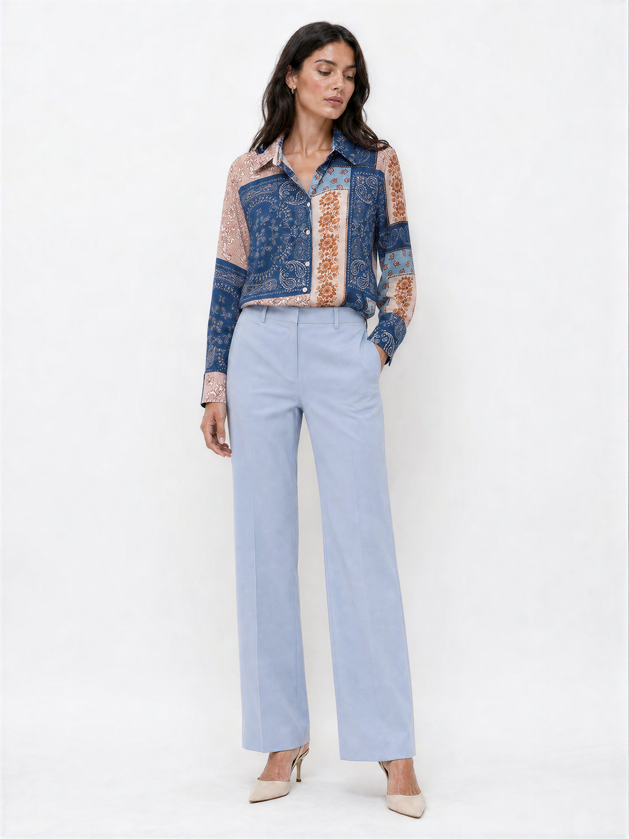 Camilla Patchwork Print Women Shirt