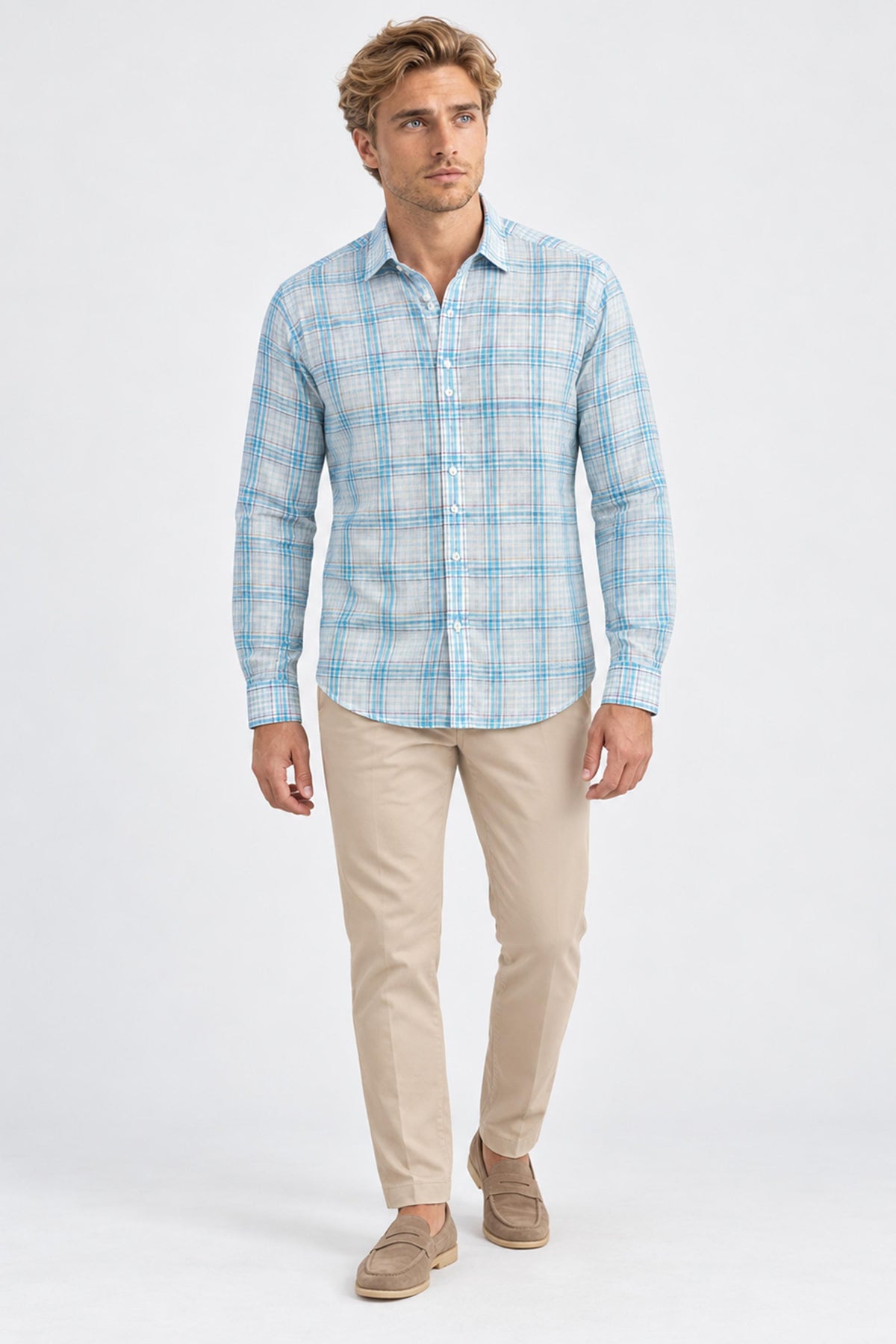 Giovanni Plaid Button-Up Shirt