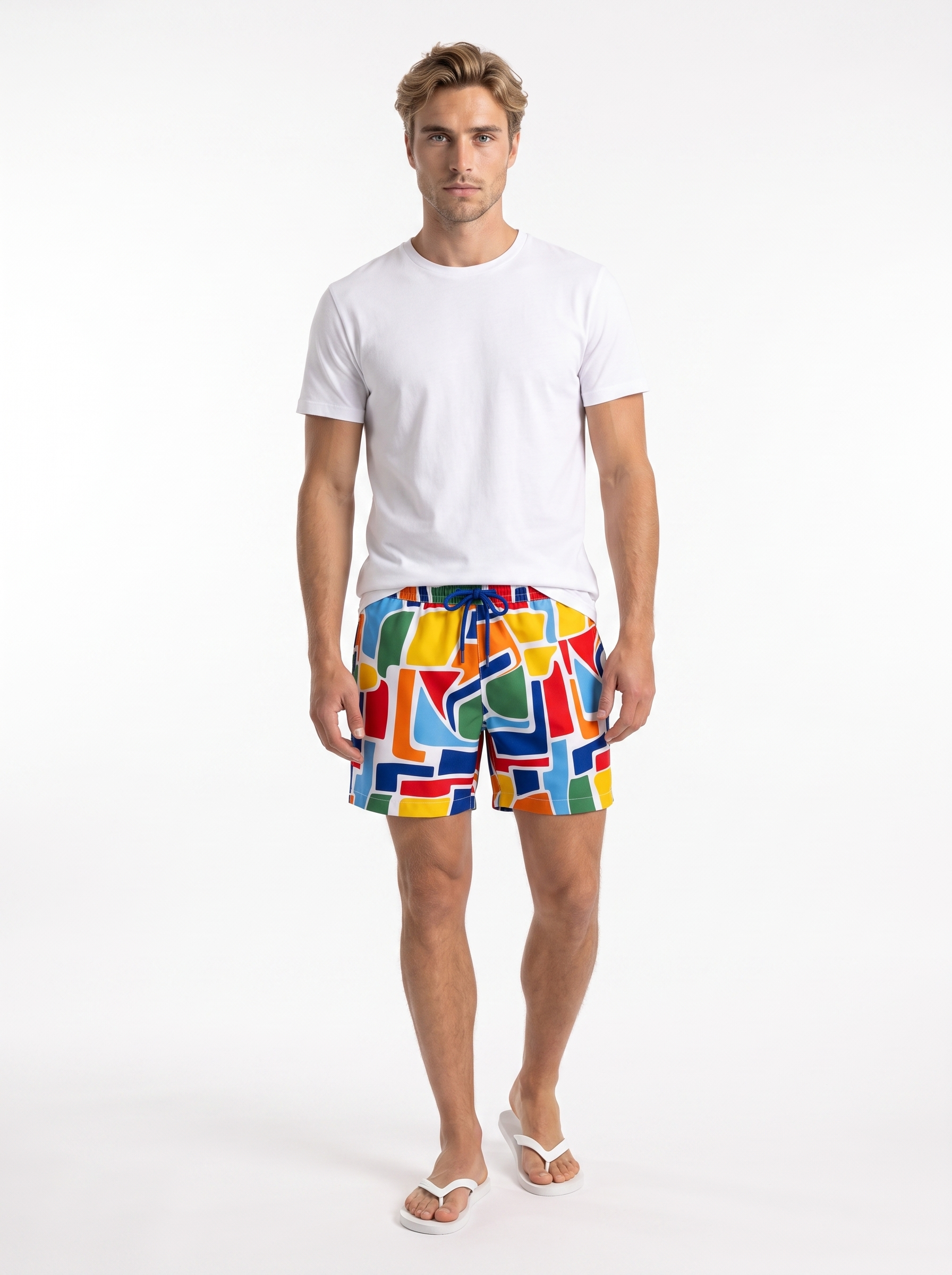 Emanuele Abstract Print Swim Shorts