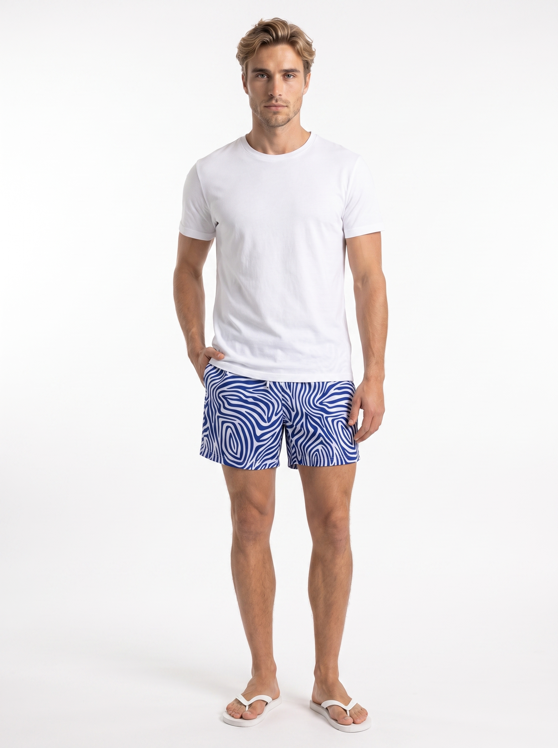 Lorenzo Abstract Swirl Swim Shorts