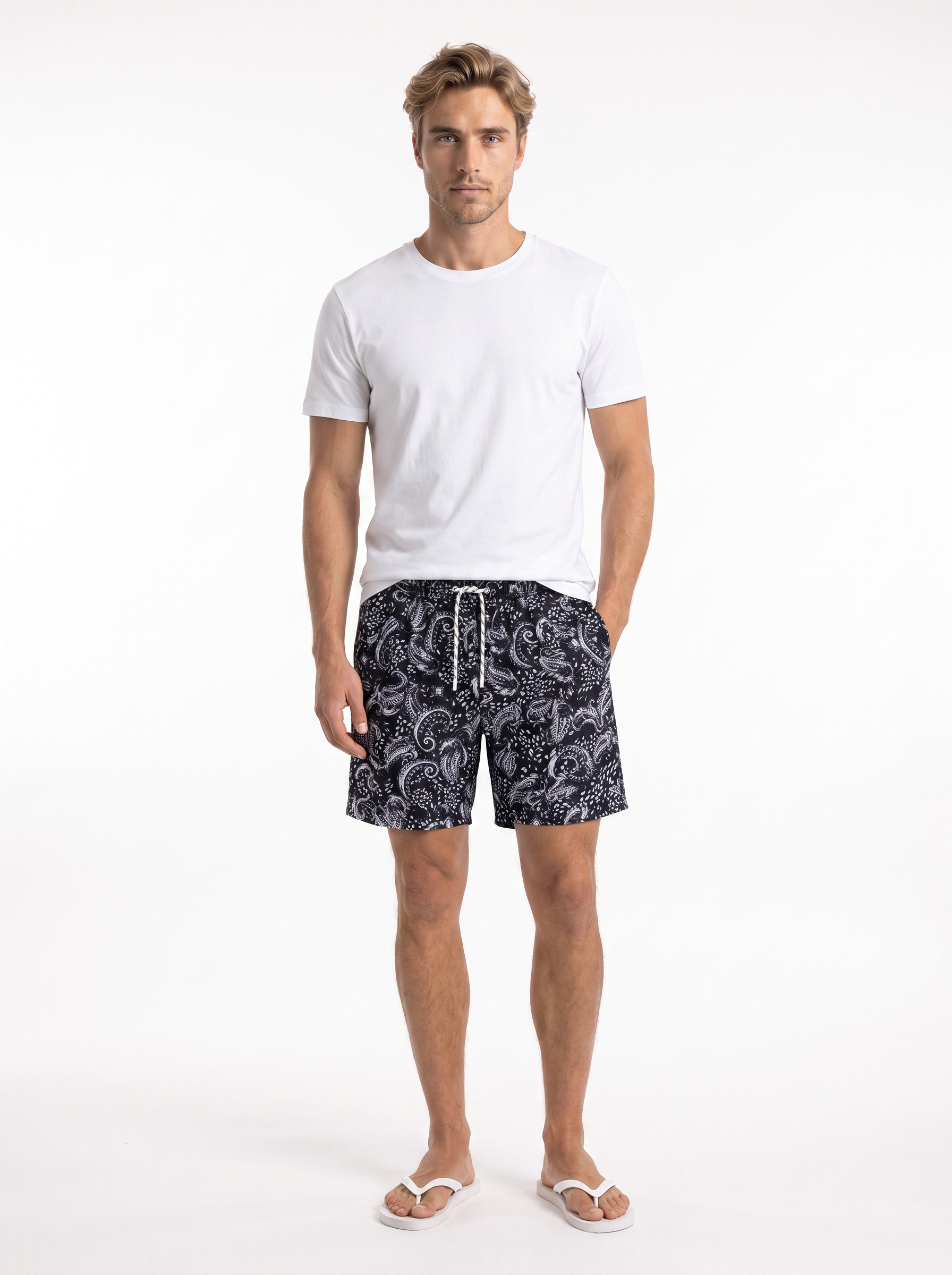 Niccolo Paisley Print Swim Shorts